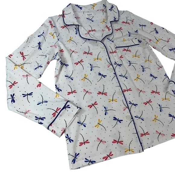 Bedhead Pajamas PJs Dragon Fly Dreams L/S Button Down Shirt Organic Cotton XS - Picture 2 of 12